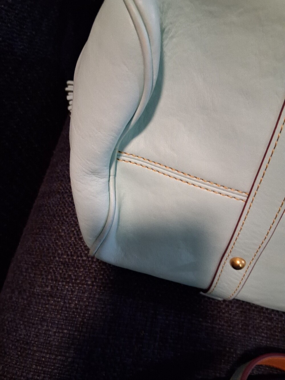 LARGE DOONEY AND BOURKE FLORENTINE SATCHEL - Picture 7 of 16